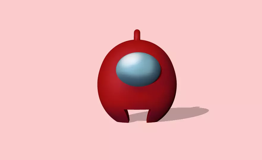 A Among Us keychain to decorate and play Free 3D print model