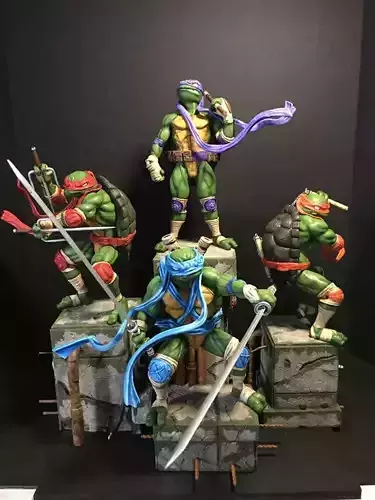 Fan Art - TMNT Diorama Set 3D print model