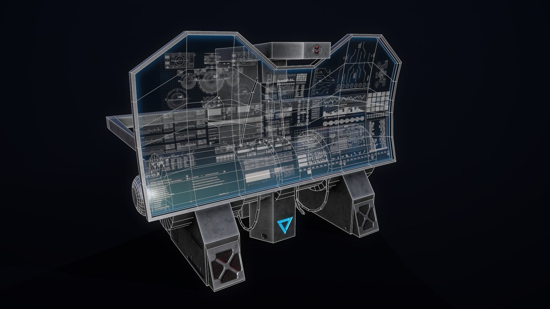 Sci-Fi Console-Computer 7 Low-poly 3D model_7