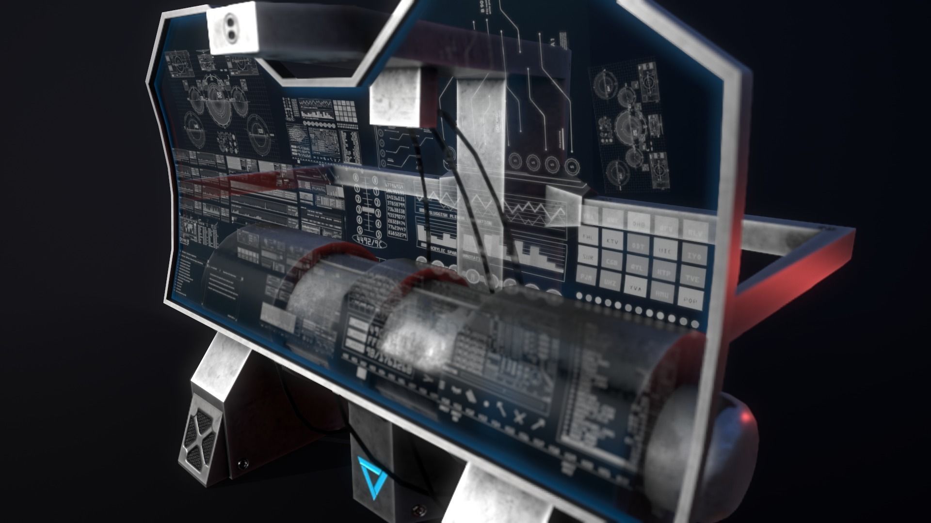 Sci-Fi Console-Computer 7 Low-poly 3D model_5