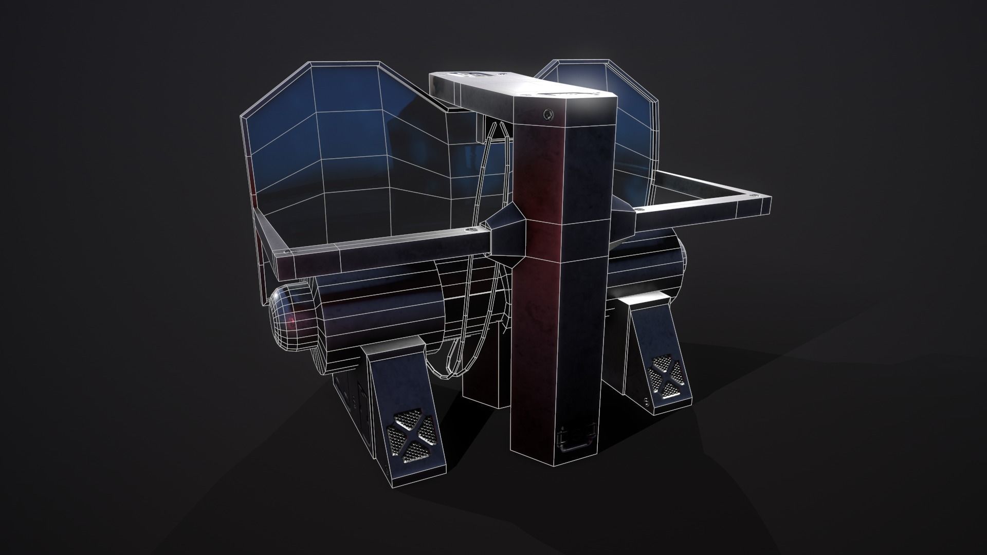 Sci-Fi Console-Computer 7 Low-poly 3D model_9