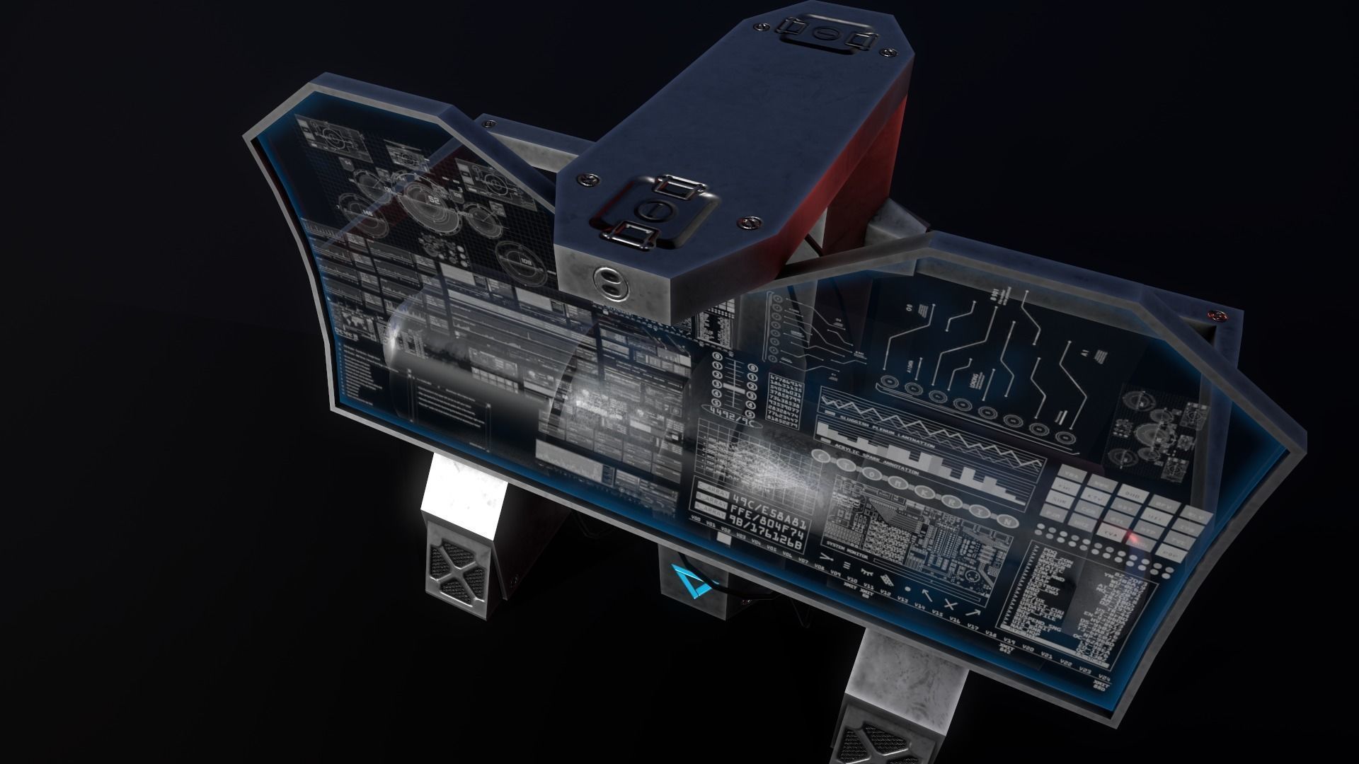 Sci-Fi Console-Computer 7 Low-poly 3D model_12