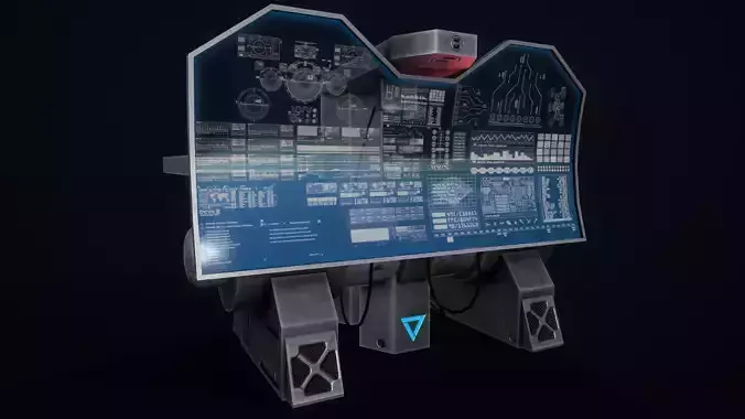 Sci-Fi Console-Computer 7 Low-poly 3D model Sci-Fi Console-Computer 7 Low-poly 3D model