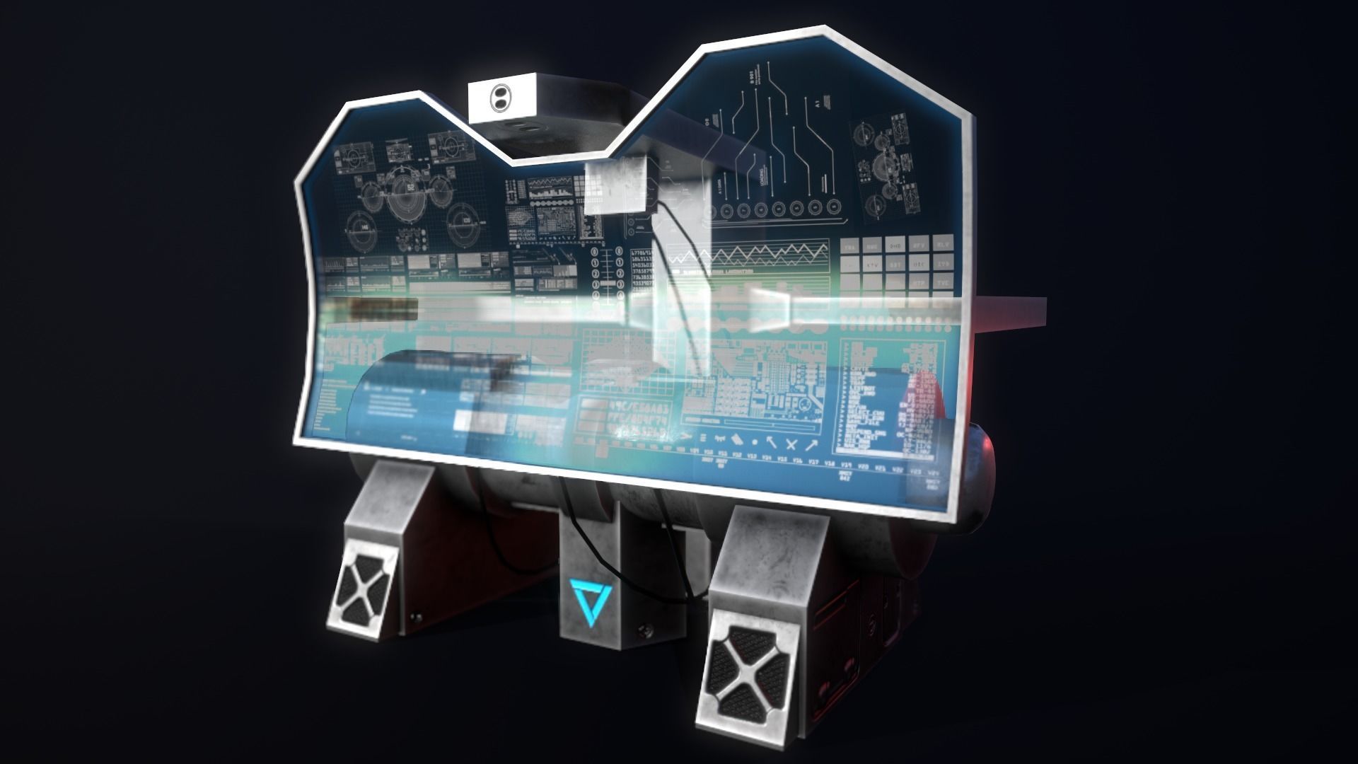 Sci-Fi Console-Computer 7 Low-poly 3D model_3