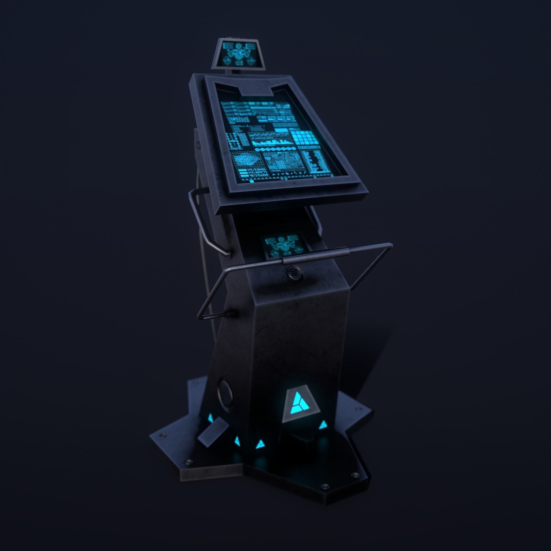 Sci-Fi Console-Computer Pack 3D Model Collection_2