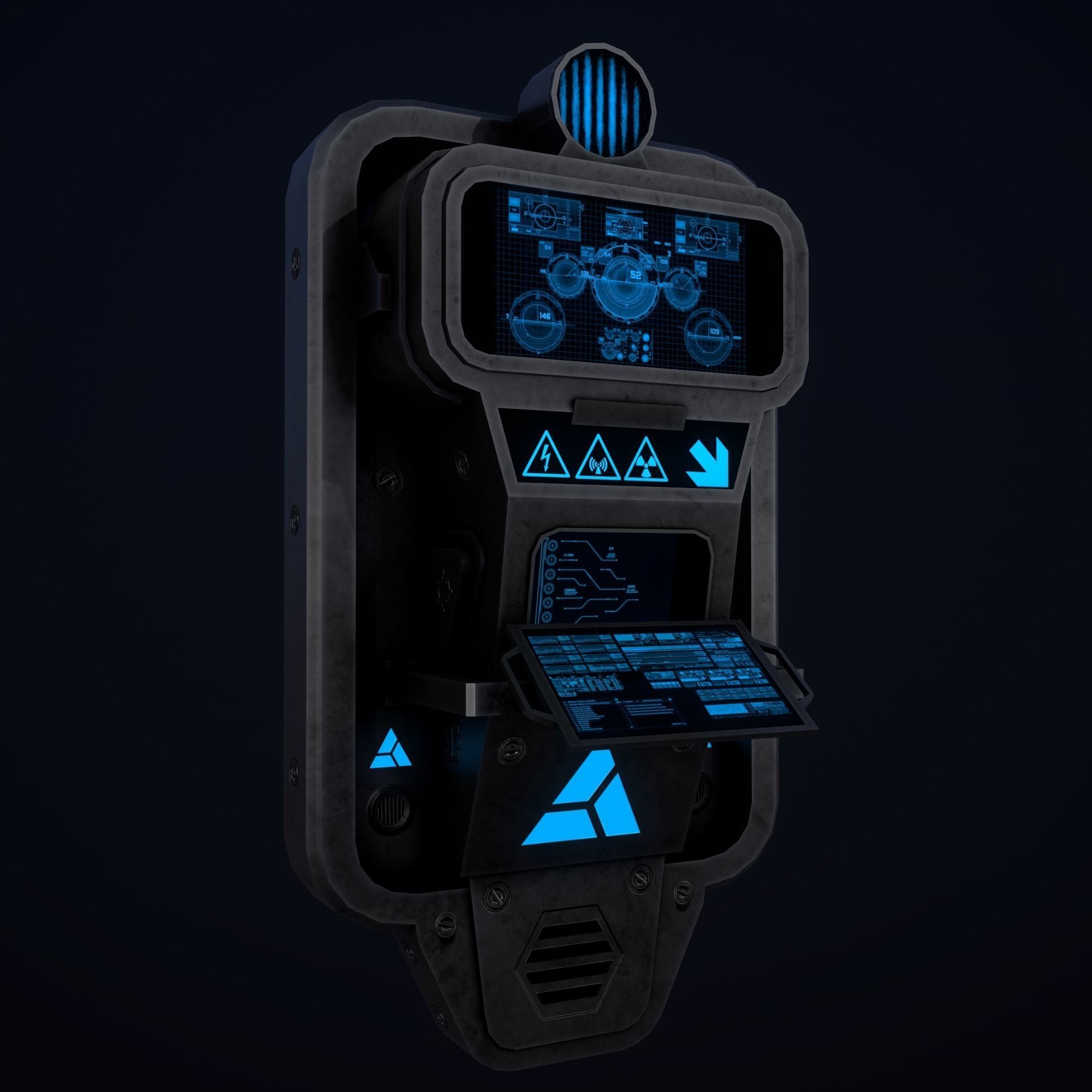 Sci-Fi Console-Computer Pack 3D Model Collection_5