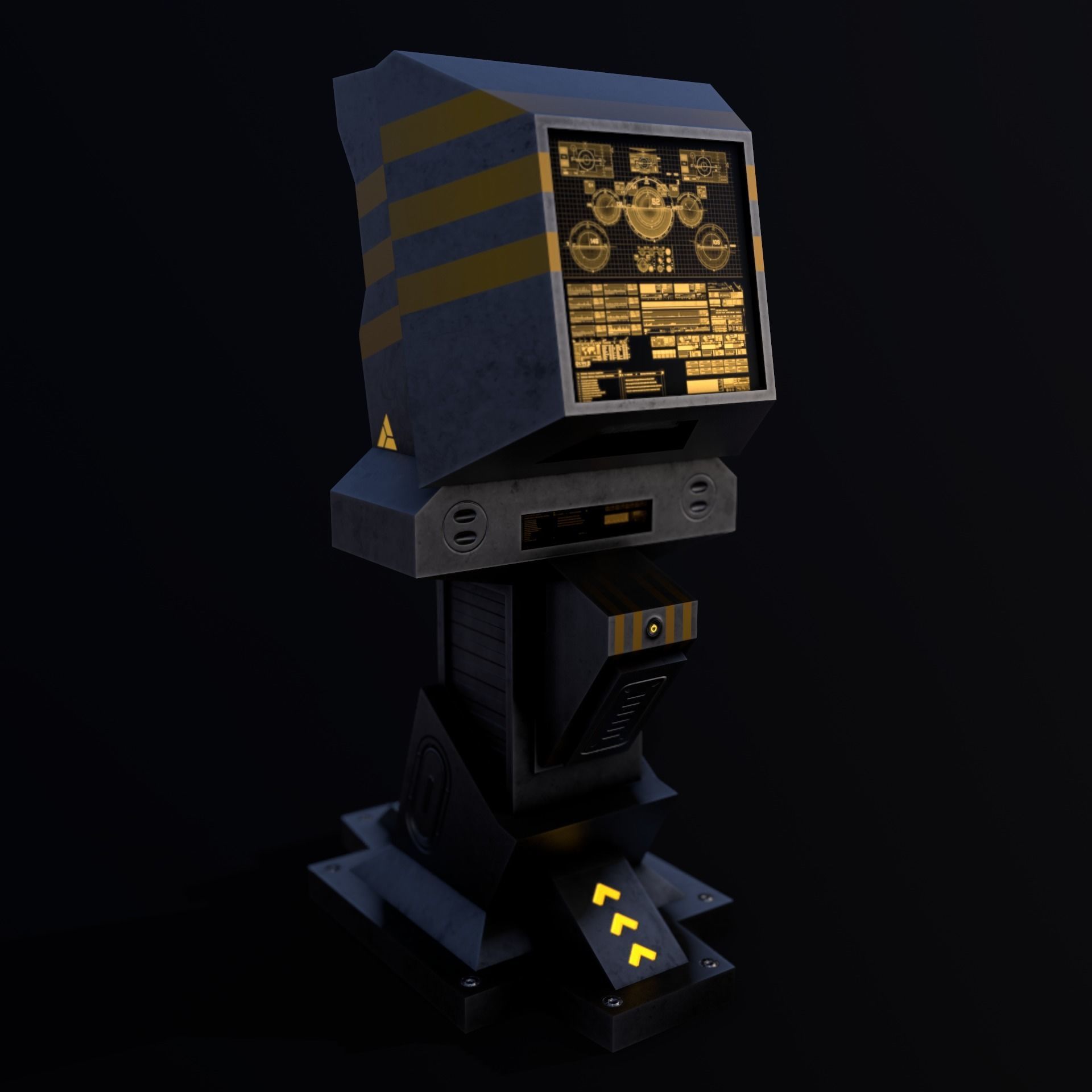 Sci-Fi Console-Computer Pack 3D Model Collection_6