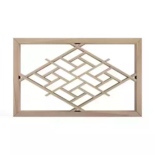 Hishimanji wooden frame with intricate design