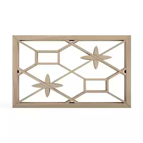 Hishikageroshokko wooden grille with design