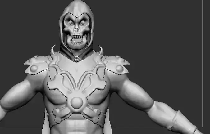 Skeletor 2002 High-Low Versions Low-poly 3D model