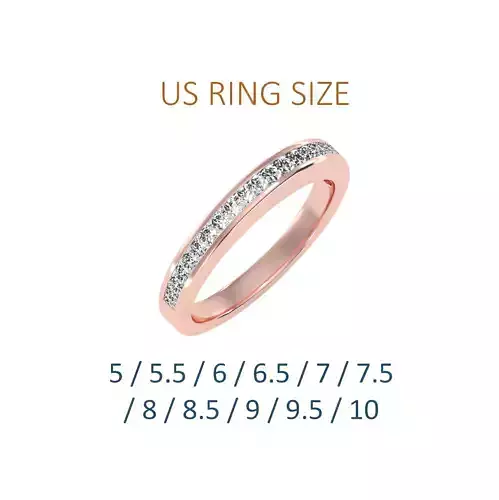 Women band ring 3dm 10size stl render detail  3D print model