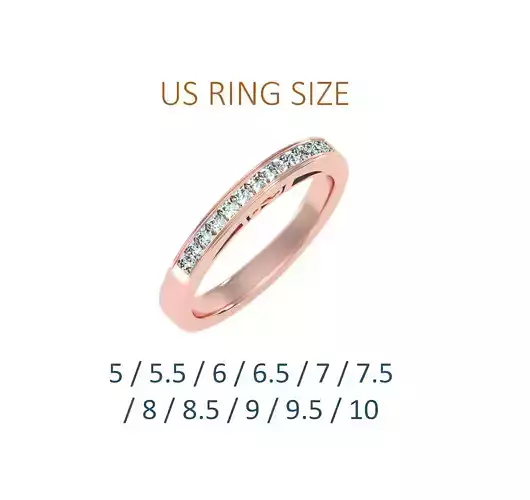 Women band ring 3dm 10size stl render detail  3D print model