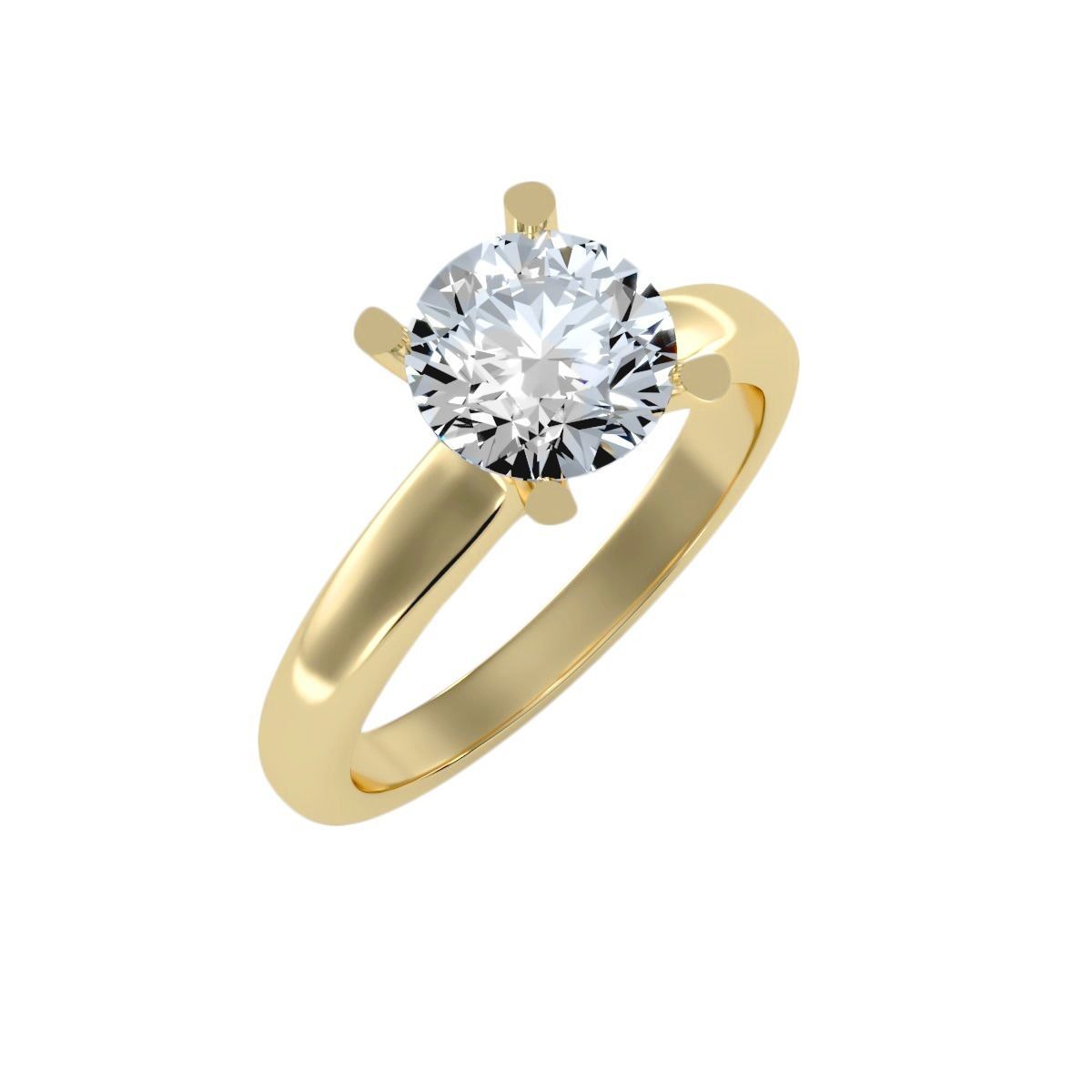 Women solitaire ring 3dm 10size stl render detail  3D print model_21