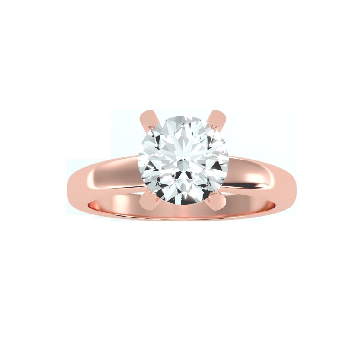 Women solitaire ring 3dm 10size stl render detail  3D print model_7