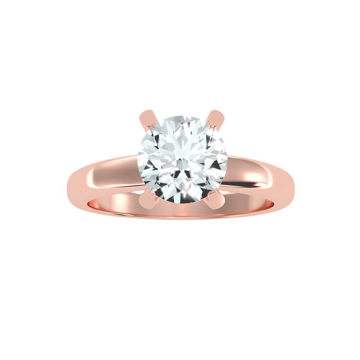 Women solitaire ring 3dm 10size stl render detail  3D print model_1