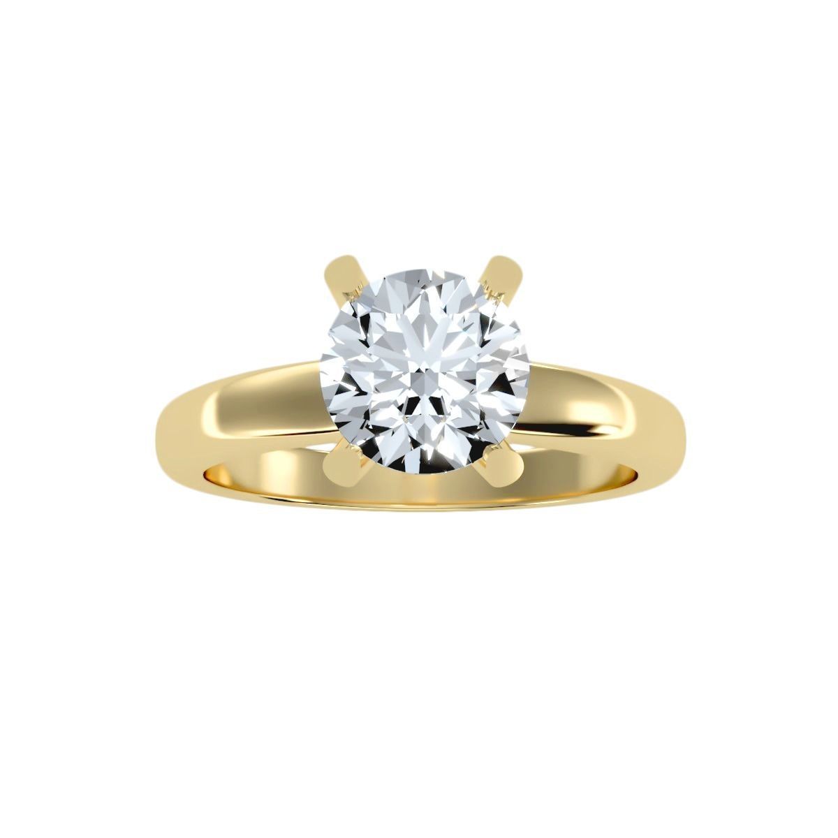 Women solitaire ring 3dm 10size stl render detail  3D print model_23