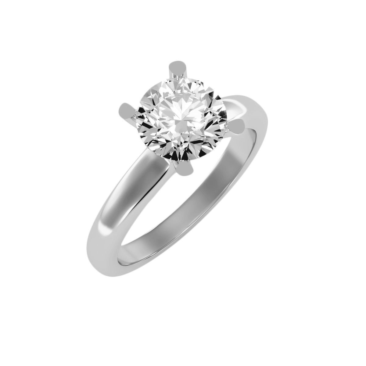 Women solitaire ring 3dm 10size stl render detail  3D print model_17