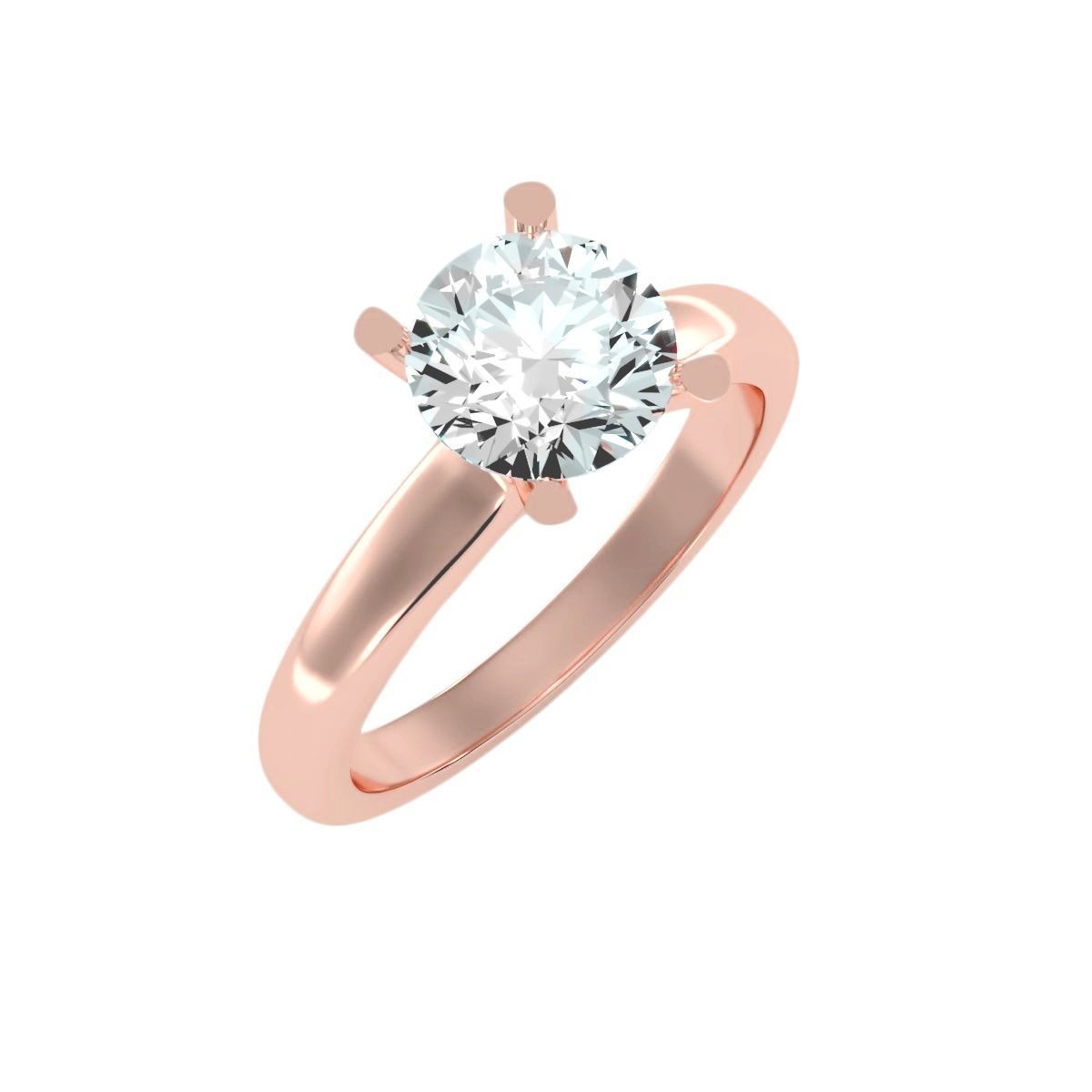 Women solitaire ring 3dm 10size stl render detail  3D print model_5