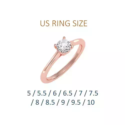 Women solitaire ring 3dm 10size stl render detail 