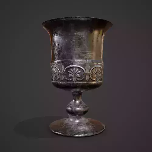 Medieval Style Detailed Goblet Low-poly 3D model