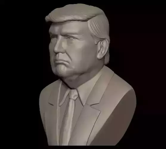 Bust of Donald Trump High Poly