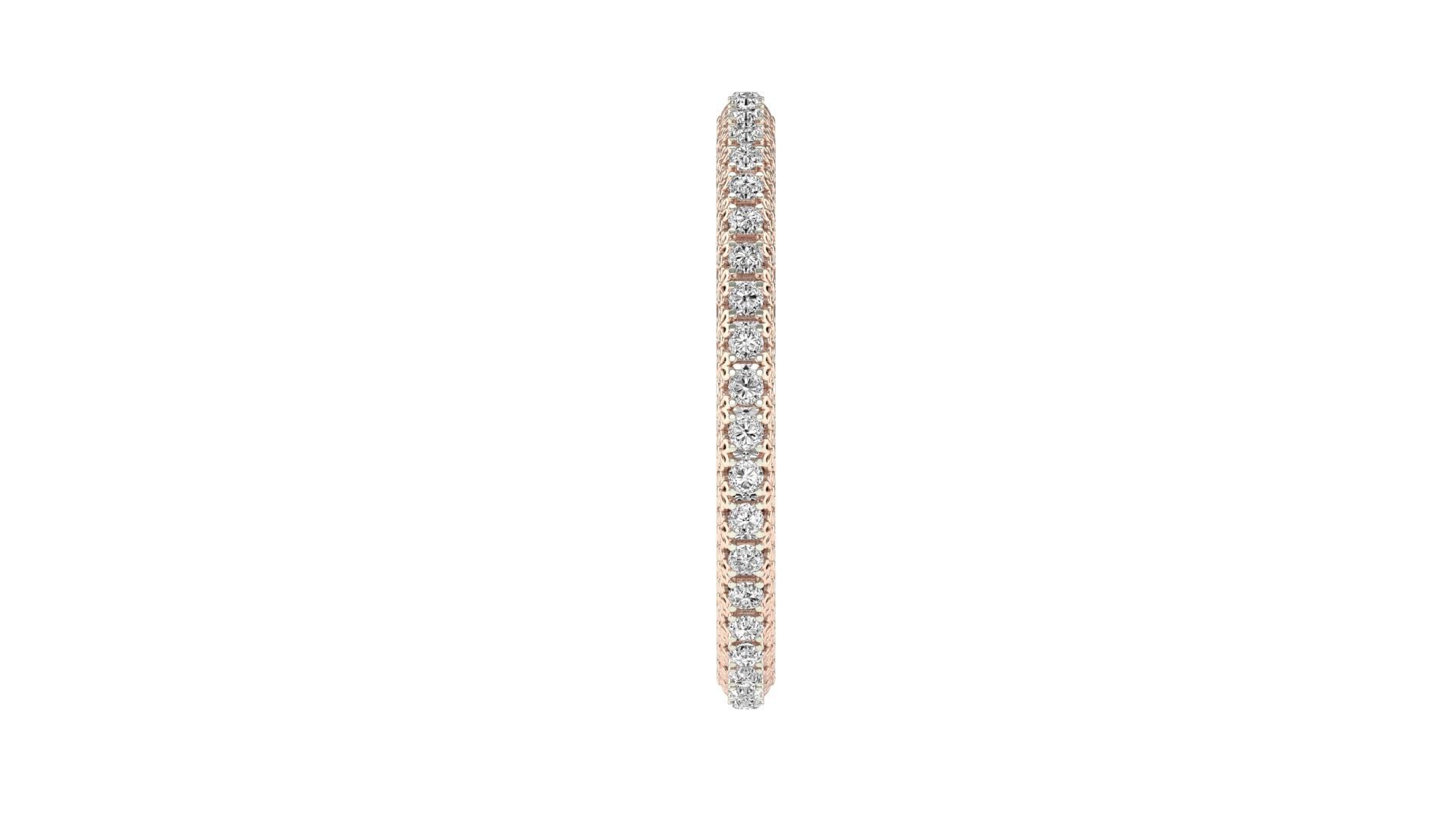 Bangle-042-0001 oval diamond ring in rose gold 3D print model_14