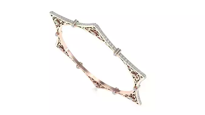 Bangle-016-0441 ornate frame 3D print model