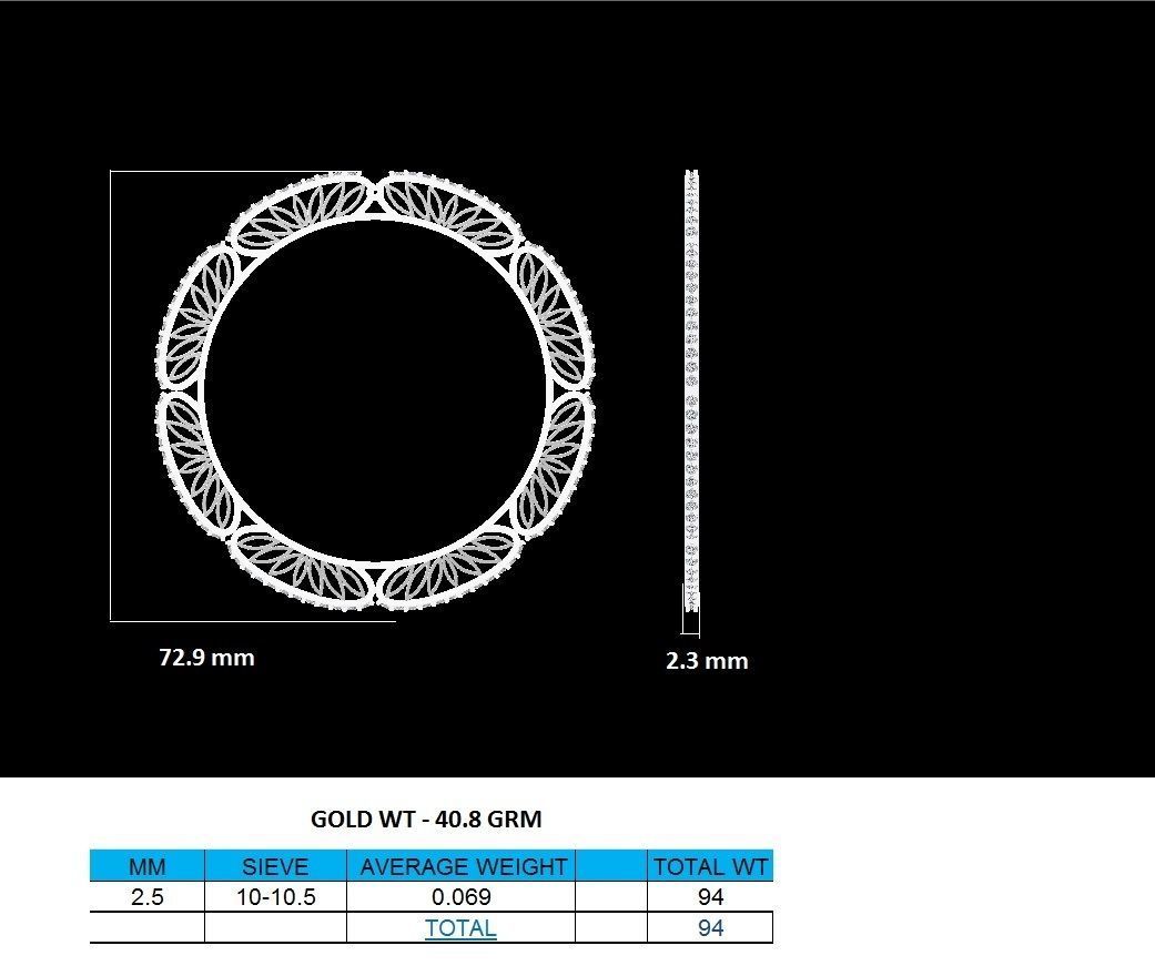 Bangle-015A-0882 gold bangle with diamonds 3D print model_18