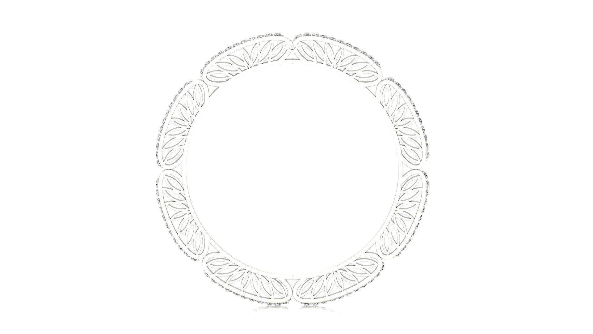 Bangle-015A-0882 gold bangle with diamonds 3D print model_8