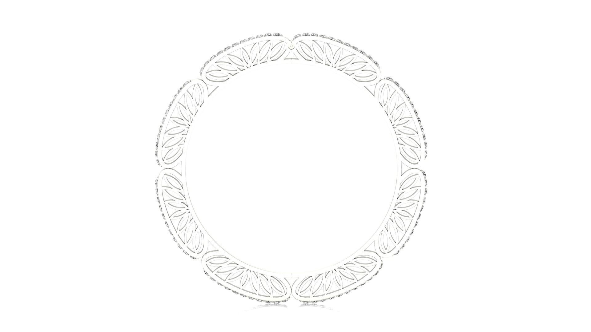 Bangle-015A-0882 gold bangle with diamonds 3D print model_9