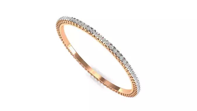 Bangle-001-0282 gold diamond bangle 3D print model