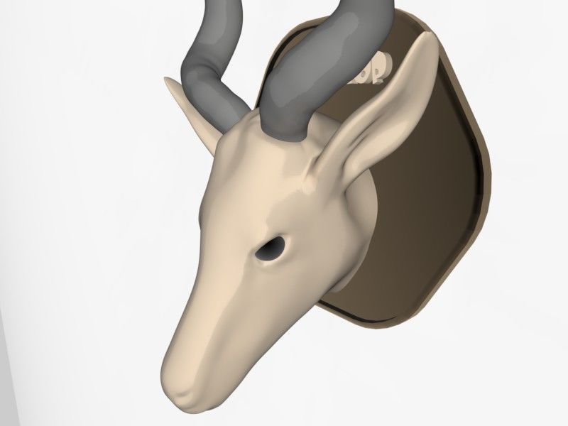 Animal Head Antelop 3D print model_2