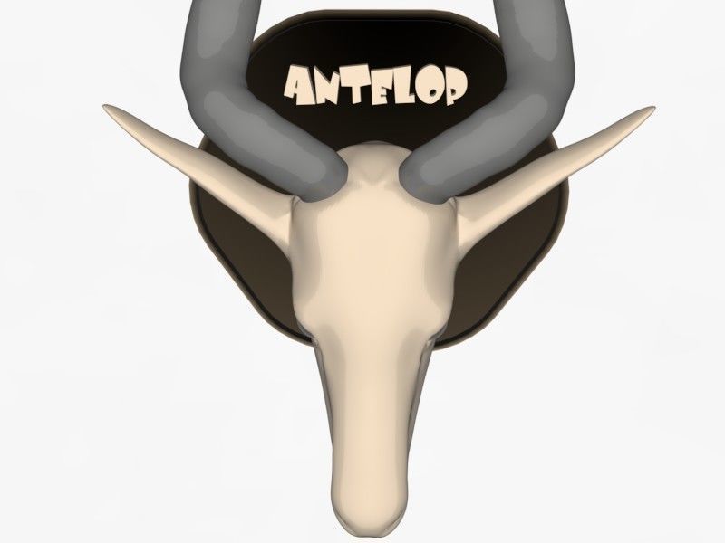 Animal Head Antelop 3D print model_3