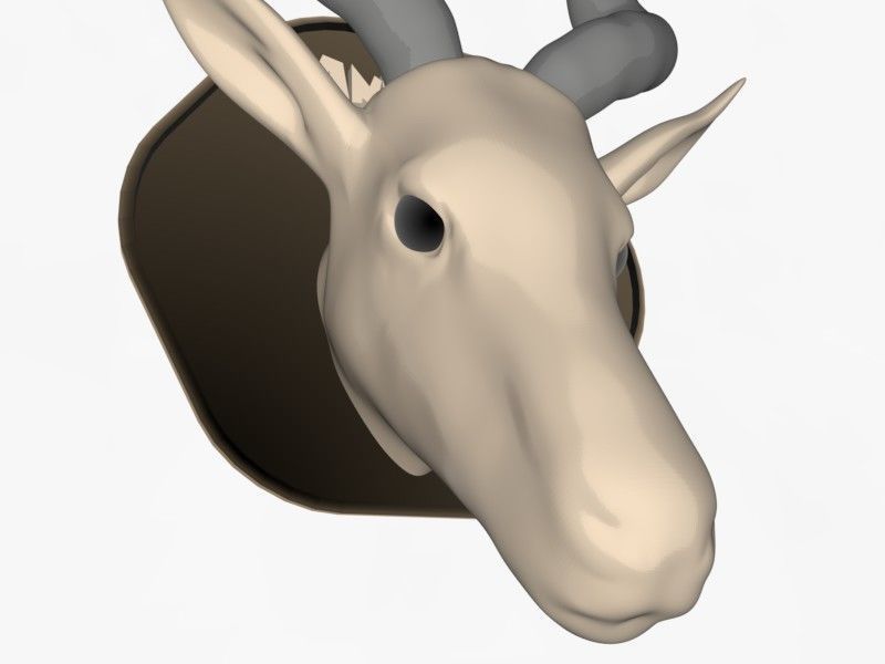 Animal Head Antelop 3D print model_4