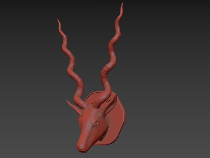 Animal Head Antelop 3D print model_10