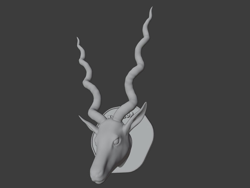 Animal Head Antelop 3D print model_7