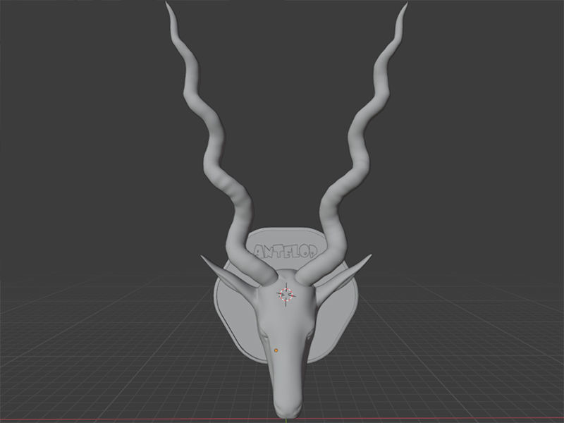 Animal Head Antelop 3D print model_6