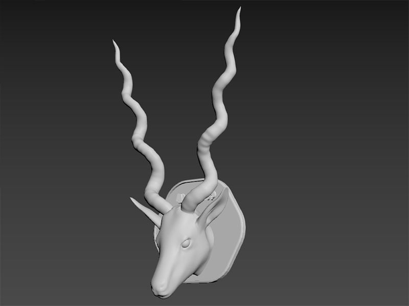 Animal Head Antelop 3D print model_9