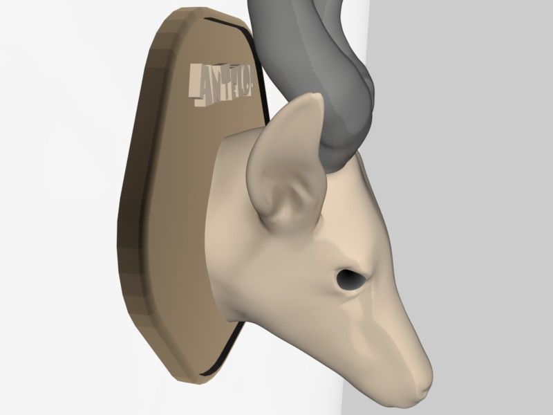 Animal Head Antelop 3D print model_5