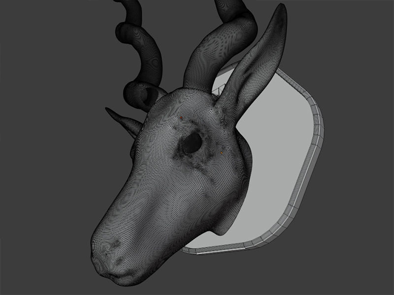 Animal Head Antelop 3D print model_8