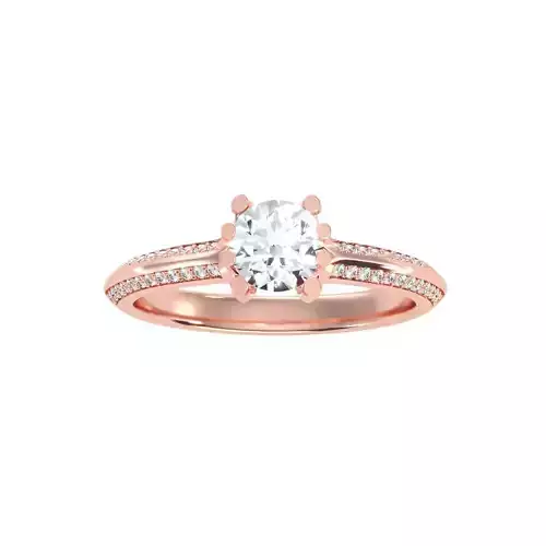 Women solitaire ring 3dm 10size stl render detail  3D print model