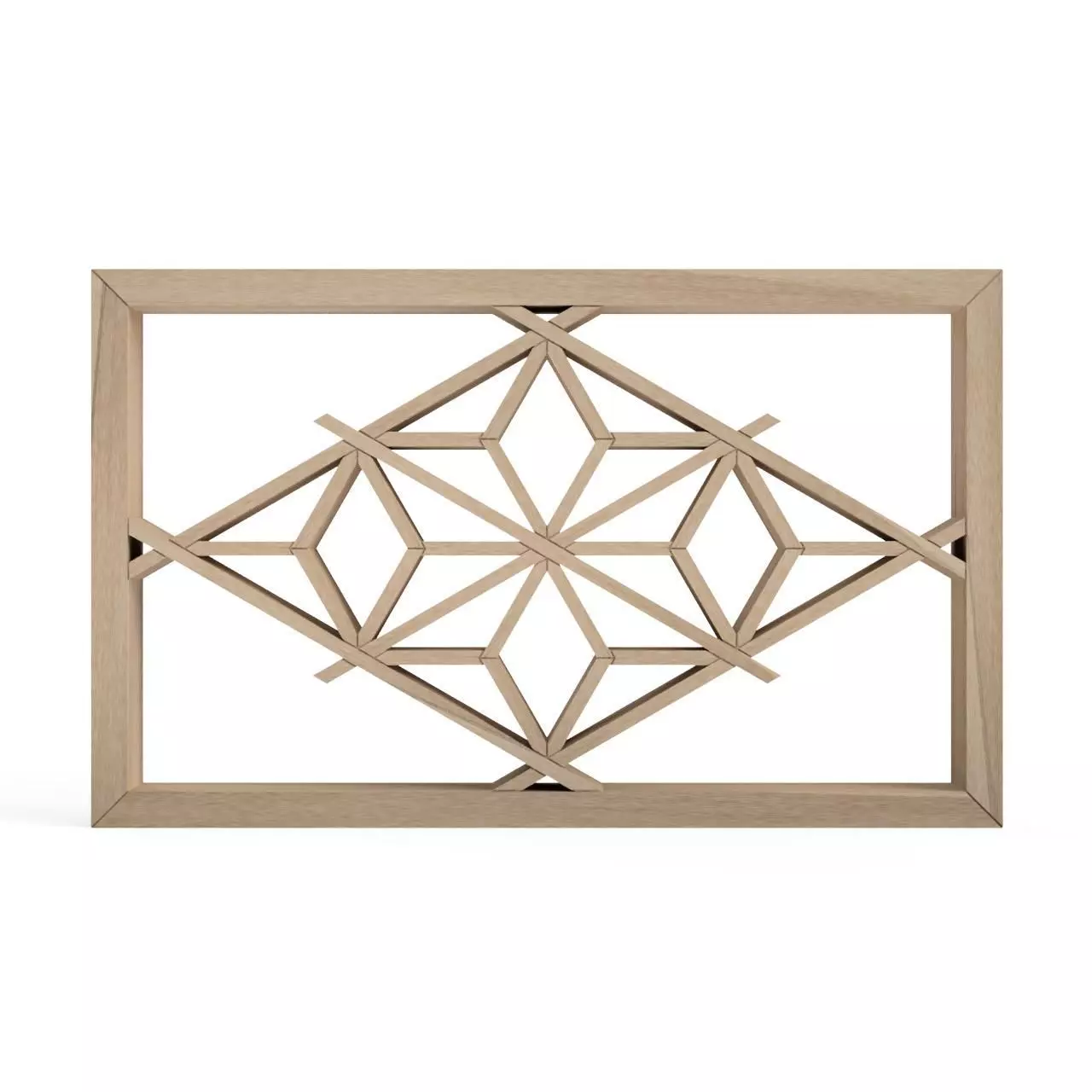 Ginnanhagumi wooden frame with geometric design 3D print model_0