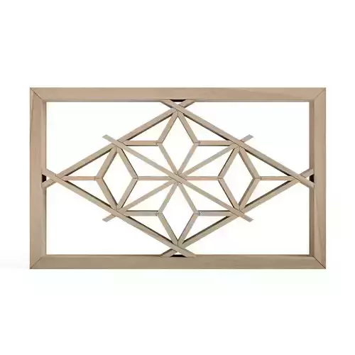 Ginnanhagumi wooden frame with geometric design 3D print model