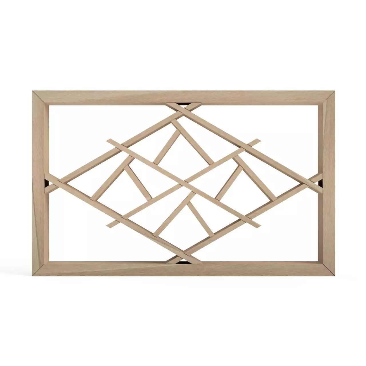 Yamagatakuzushi wooden frame with geometric design 3D print model_0