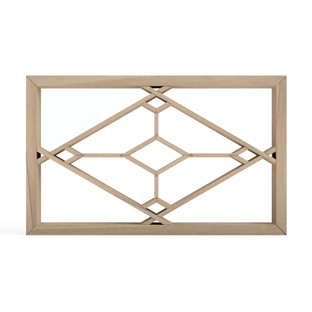 Ichimatsushokko decorative grille with diamond pattern 3D print model_0