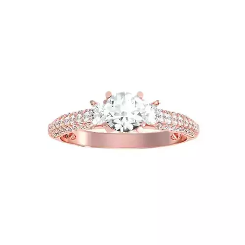 Women solitaire ring 3dm 10size stl render detail  3D print model