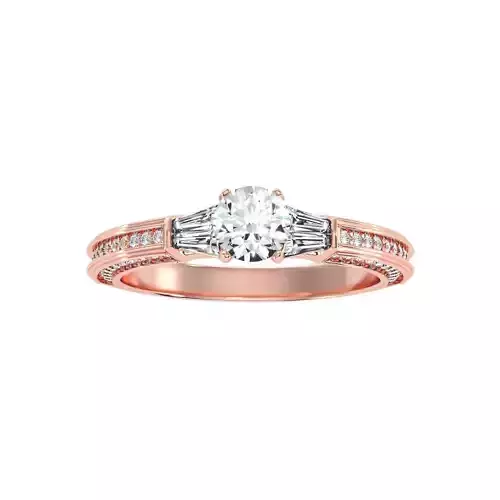 Women solitaire ring 3dm 10size stl render detail  3D print model