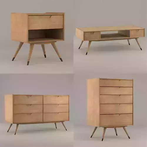 BOLIG FURNITURE SET Low-poly 3D model