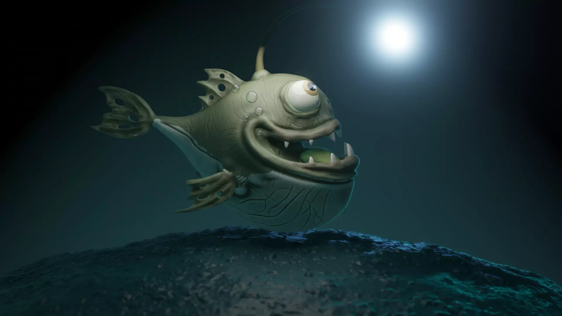 Stylized Angler Fish 3D model