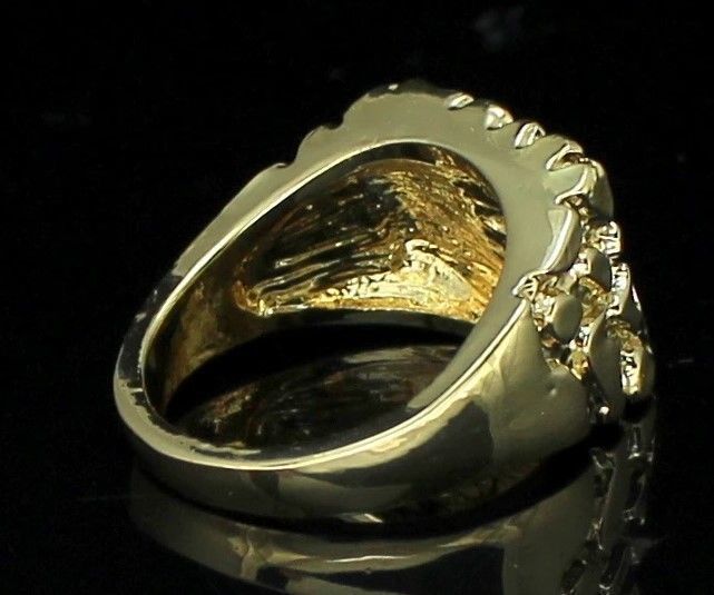 Gents Diamond  Nugget Ring 21 3D print model_1